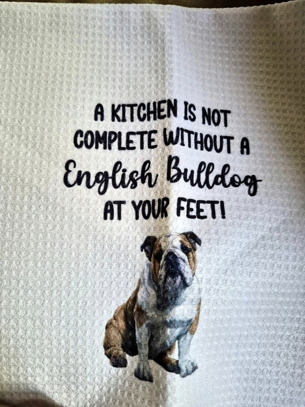 English Bulldog Kitchen Towels Kitchen Towel White & Black